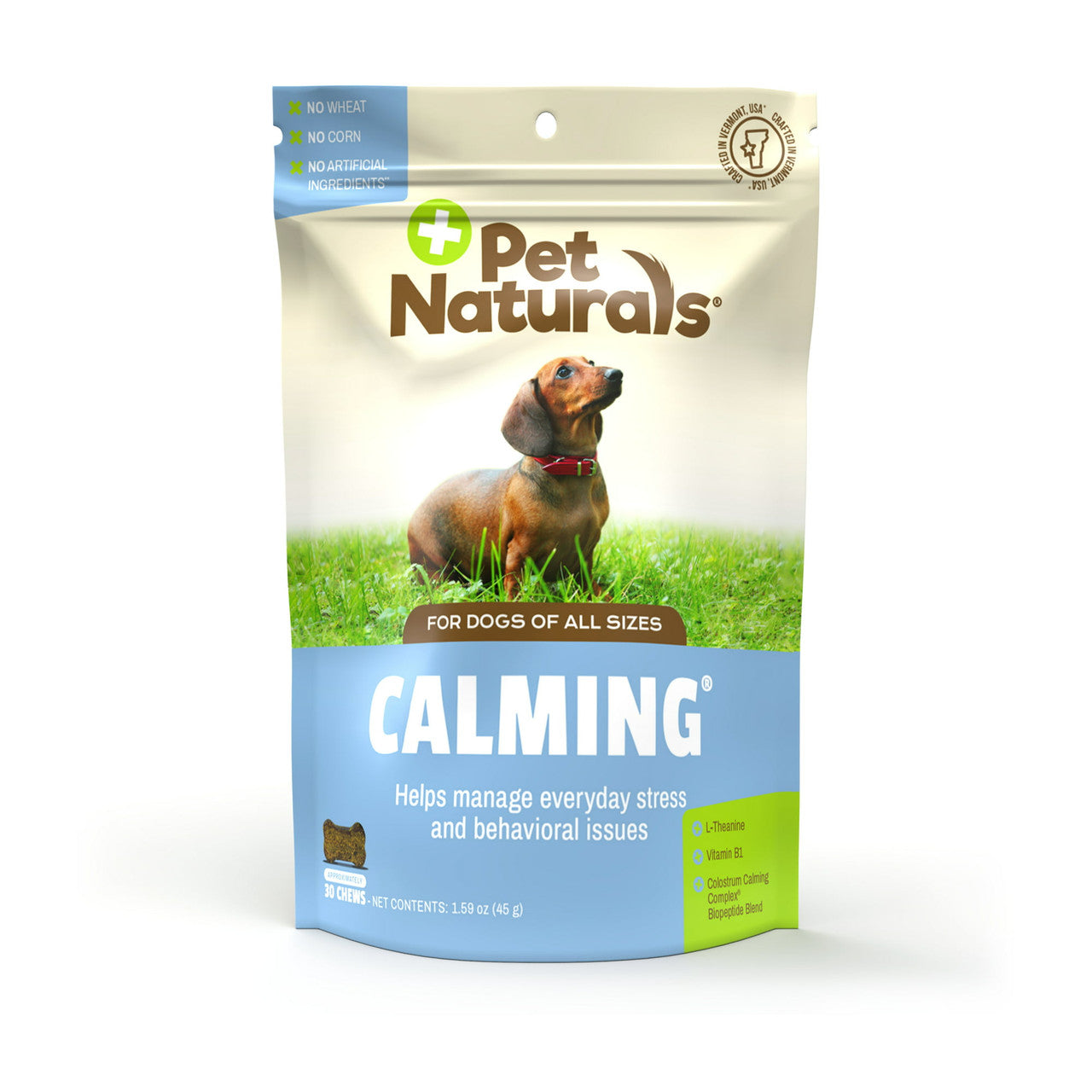 Pet Naturals of Vermont Calming Treats Chews For Dogs of All Sizes, 30 Ea